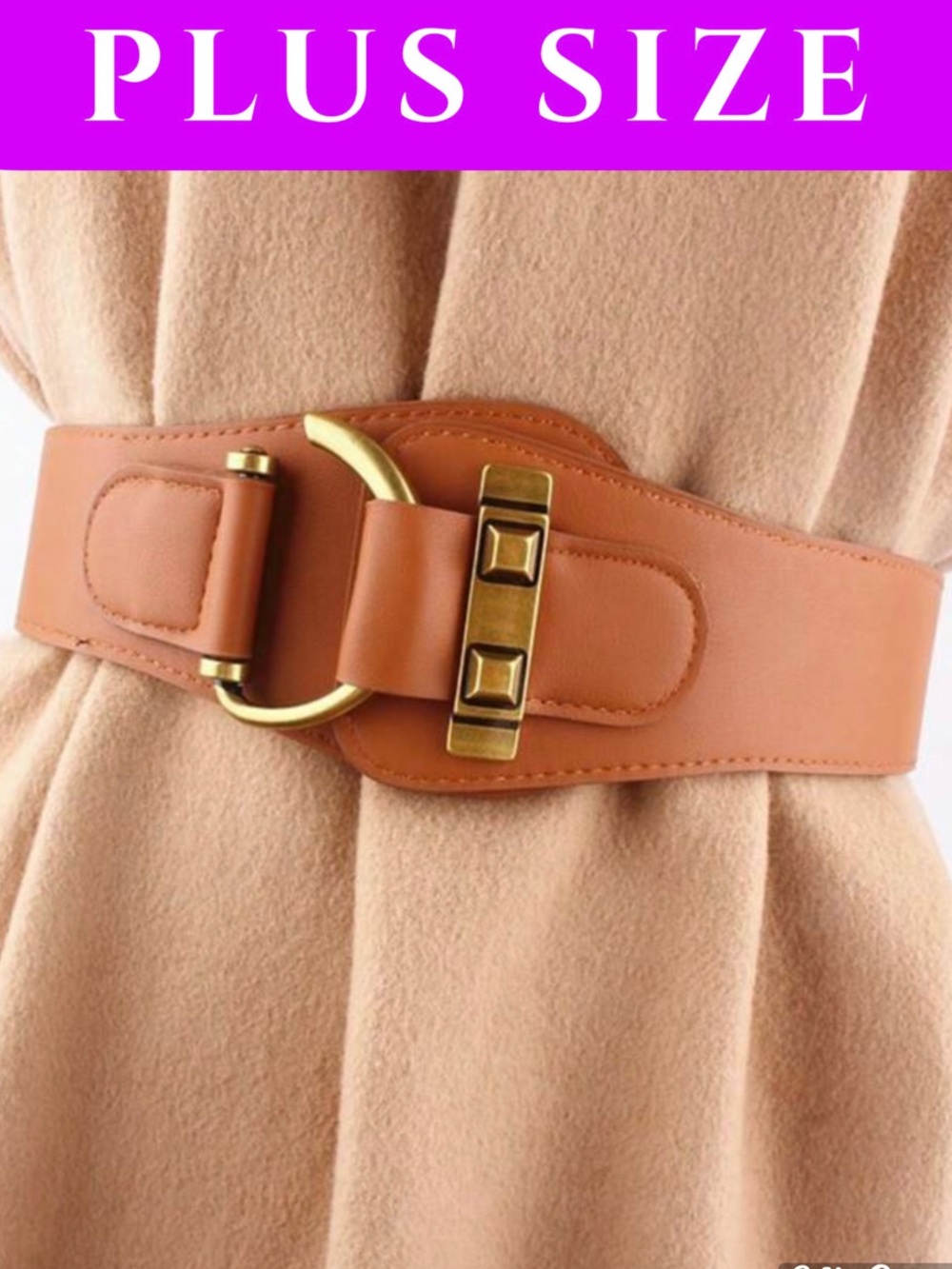 🐪 PLUS Faux Leather Stretch Belt 🐪